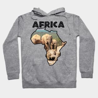 Africa Wildlife Continent Elephant Swim Hoodie